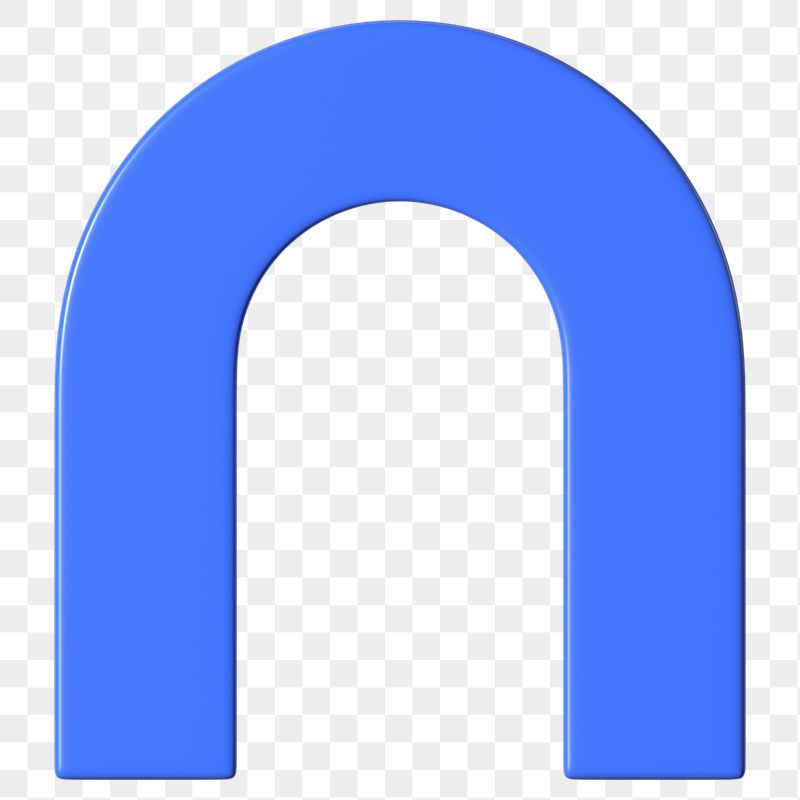 PNG 3D blue u shape | Free PNG - rawpixel