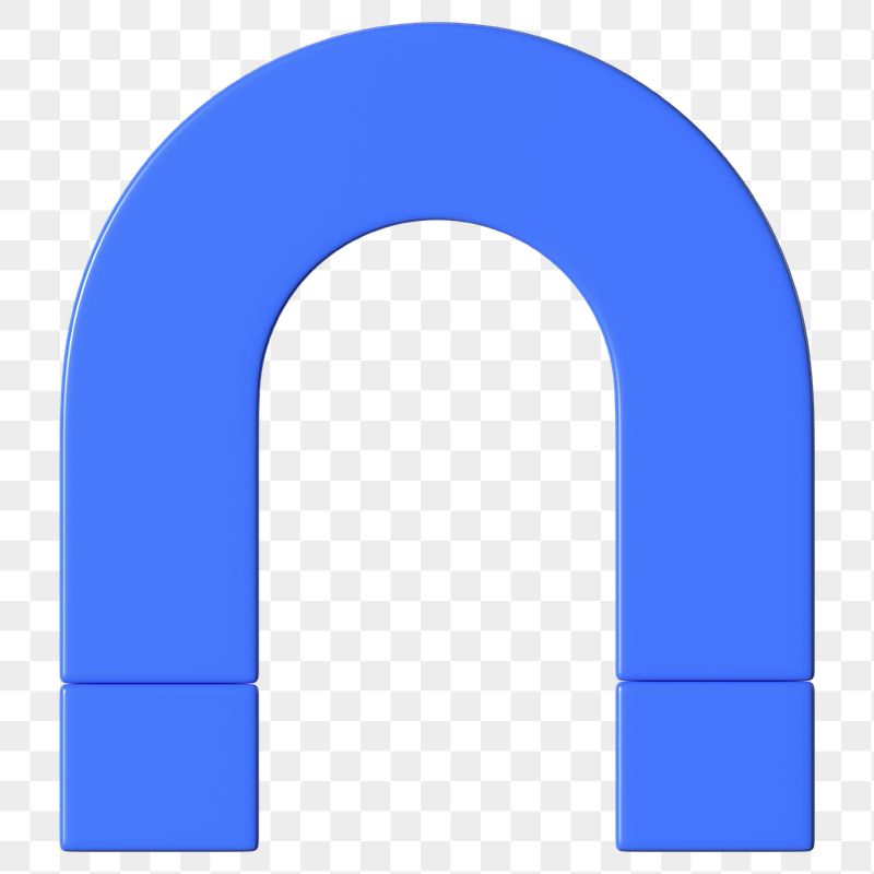 PNG 3D blue u shape | Free PNG - rawpixel