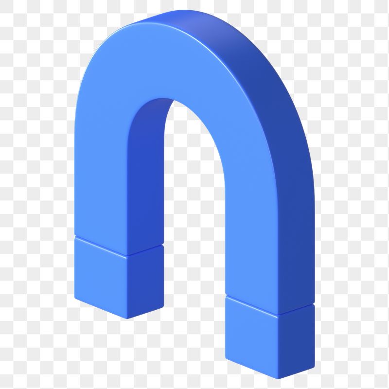 PNG 3D blue u shape | Free PNG - rawpixel