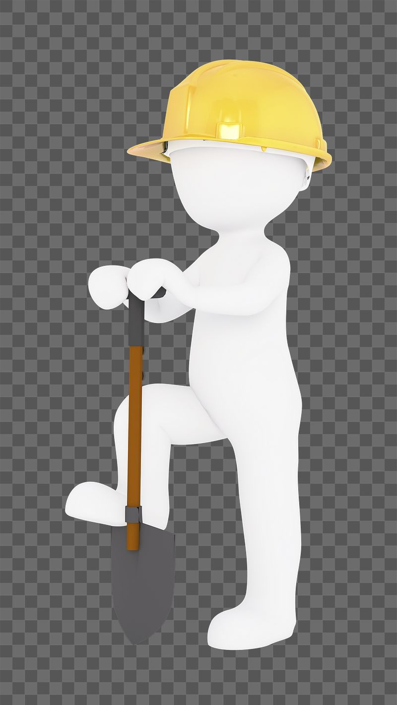 Png 3D construction worker sticker, | Free PNG - rawpixel