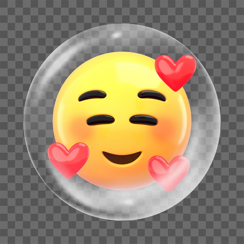 PNG 3D feeling loved emoticon | Free PNG - rawpixel