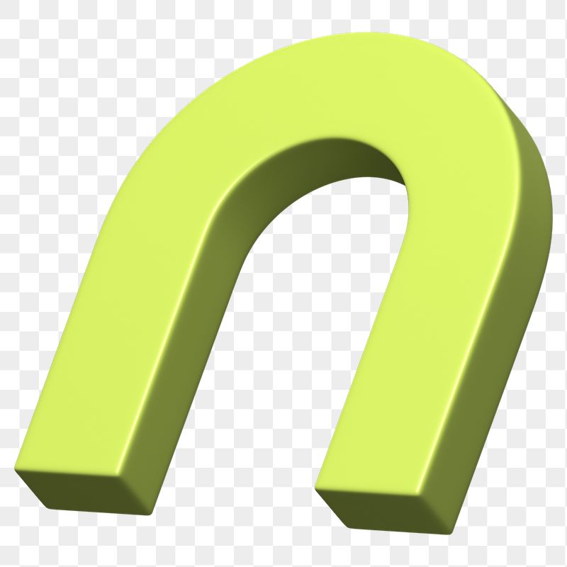 PNG 3D green u shape | Free PNG - rawpixel