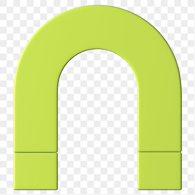PNG 3D green u shape | Free PNG - rawpixel