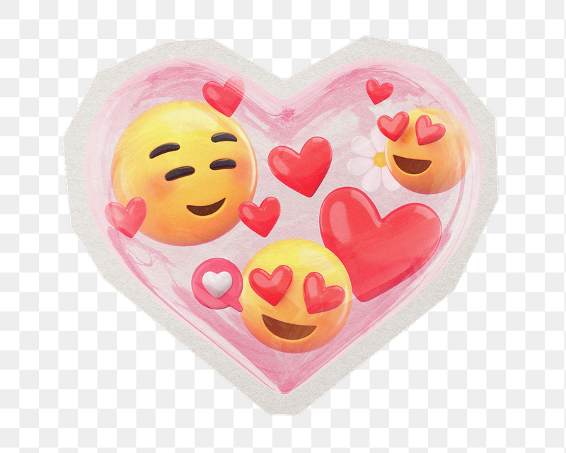 Png 3D love emojis sticker, | Free PNG - rawpixel