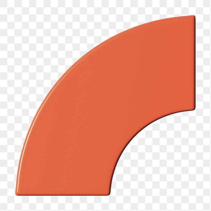 PNG 3D orange quarter torus | Free PNG - rawpixel