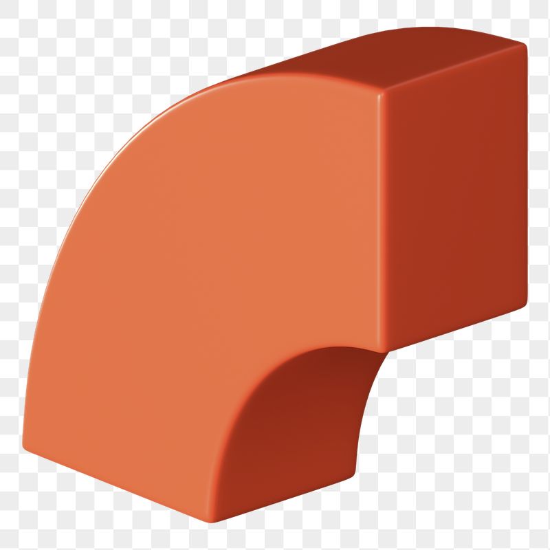 PNG 3D orange quarter torus | Free PNG - rawpixel