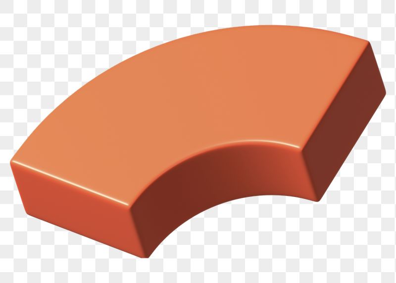 PNG 3D orange quarter torus | Free PNG - rawpixel