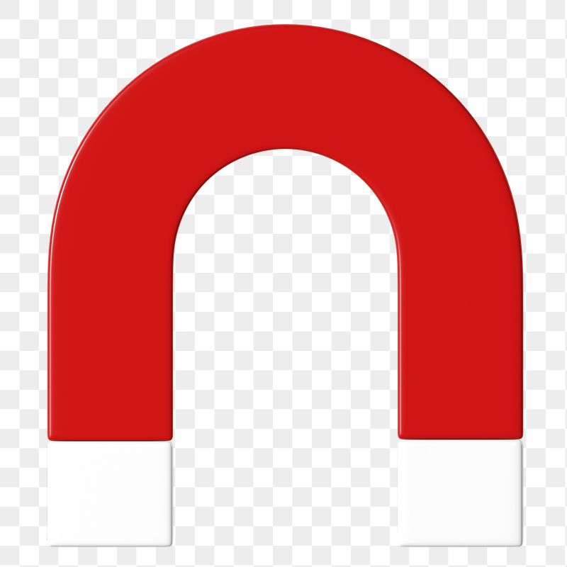 PNG 3D red magnet, u | Free PNG - rawpixel