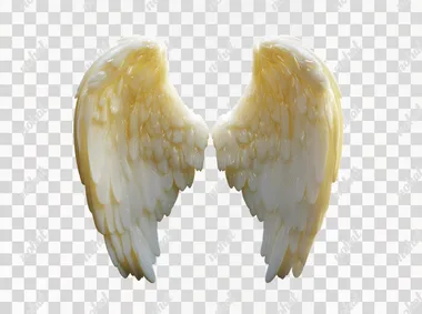 PNG 3D Rendered White Angel Wings in Ethereal Golden Glow for Decor PNG 3D Rendered White Angel Wings in Ethereal Golden Glow for Decor