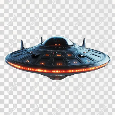 PNG 3D UFO Spaceship Flying Through Air with Lights - PNG Image PNG 3D UFO Spaceship Flying Through Air with Lights - PNG Image