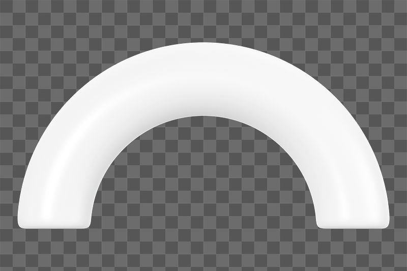 Png 3D white half torus | Free PNG - rawpixel