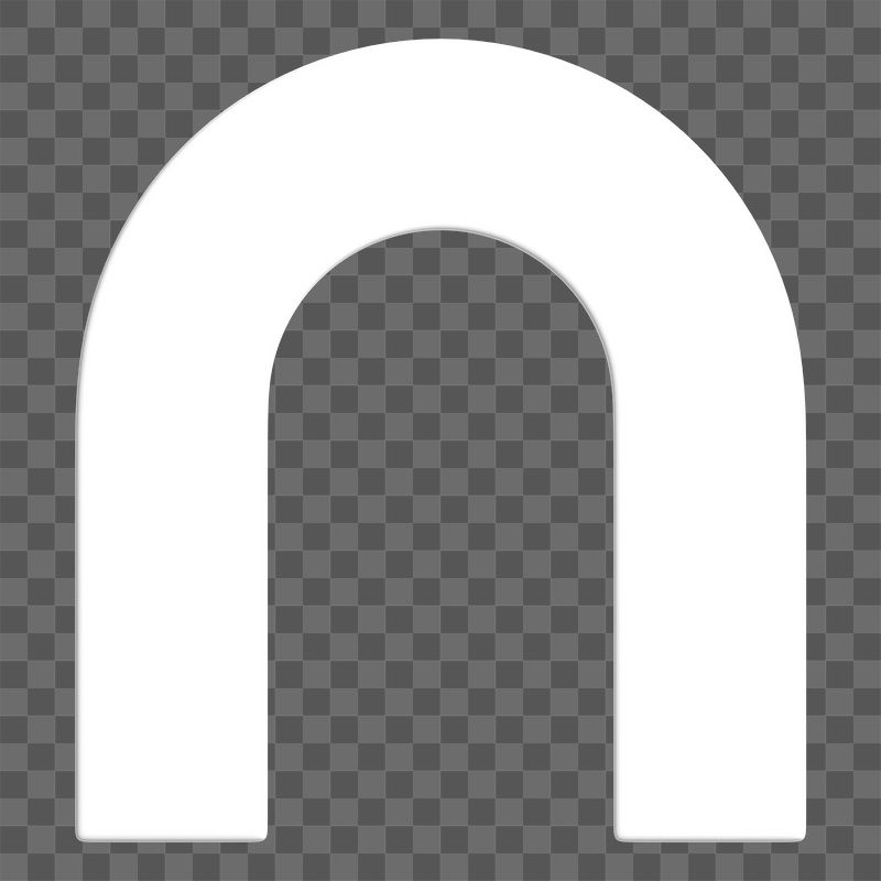 PNG 3D white u shape | Free PNG - rawpixel