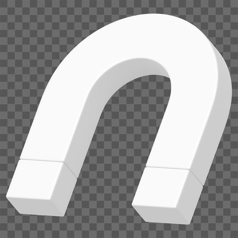 PNG 3D white u shape | Free PNG - rawpixel