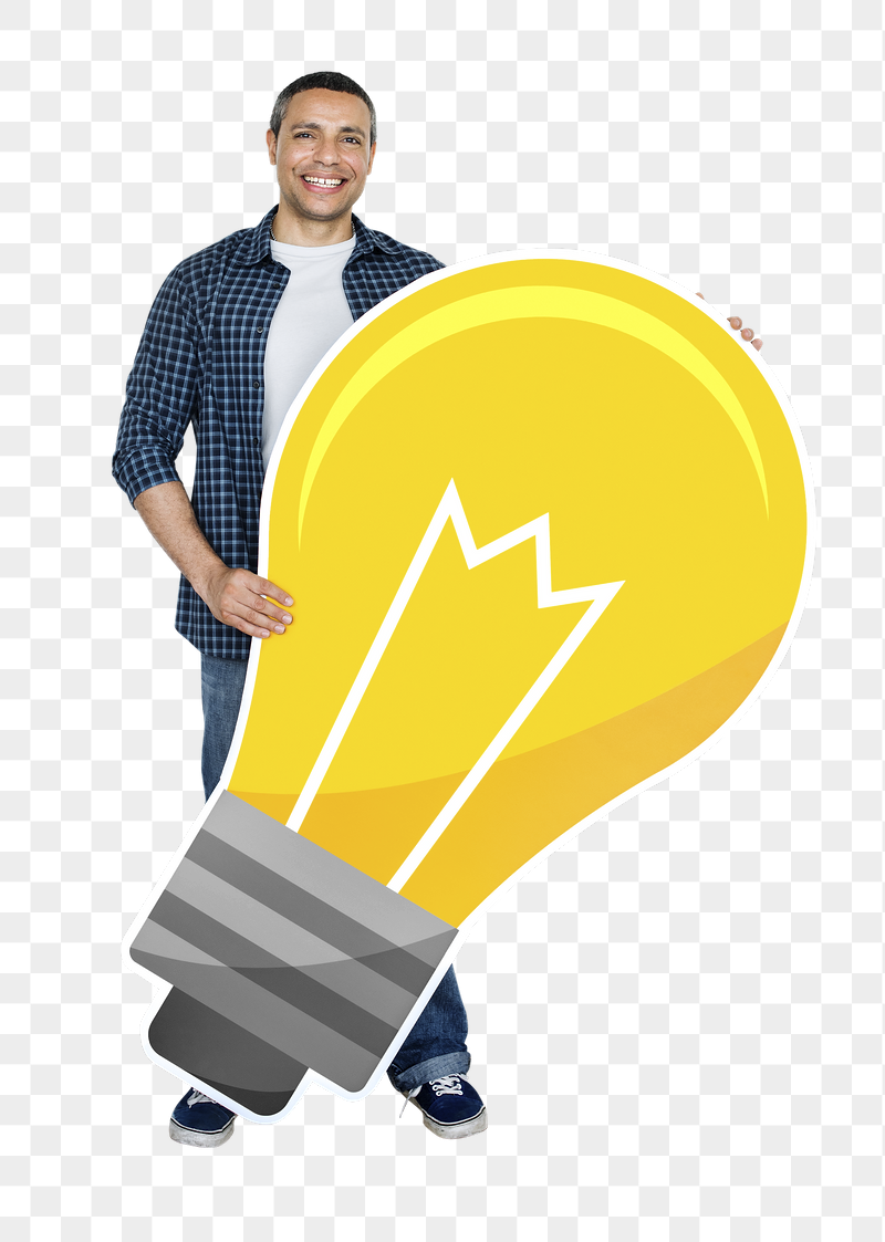 Png A man holding light | Free PNG - rawpixel