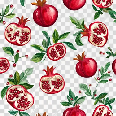 png a pattern of pomegranates