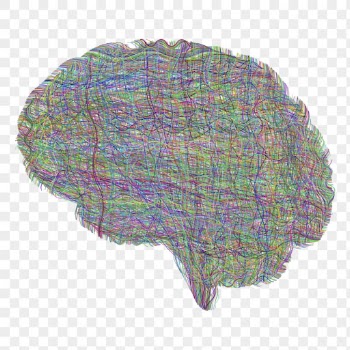 PNG abstract anxiety brain sticker, | Free PNG - rawpixel