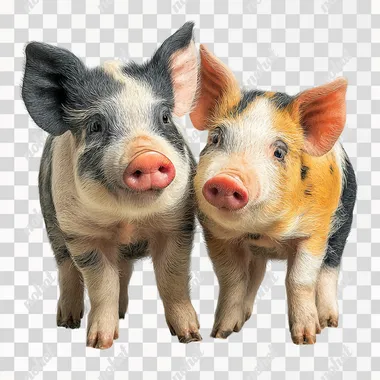 PNG Adorable Baby Pigs in Soft Lighting PNG Adorable Baby Pigs in Soft Lighting