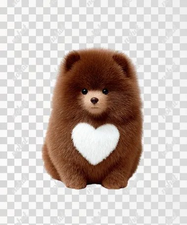 PNG Adorable Brown Pomeranian Puppy with Heart-Shaped Marking PNG Adorable Brown Pomeranian Puppy with Heart-Shaped Marking