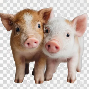 PNG Adorable Piglets in Soft Lighting PNG Adorable Piglets in Soft Lighting