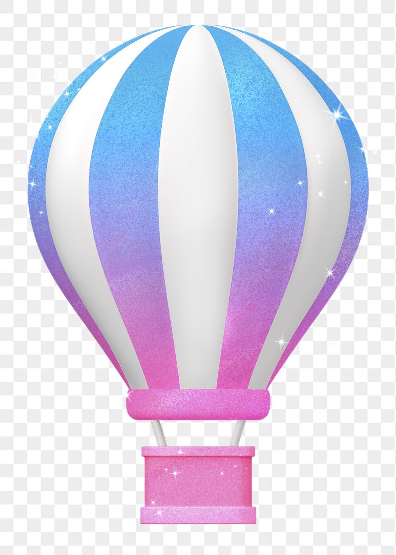Png aesthetic air balloon sticker, | Free PNG - rawpixel
