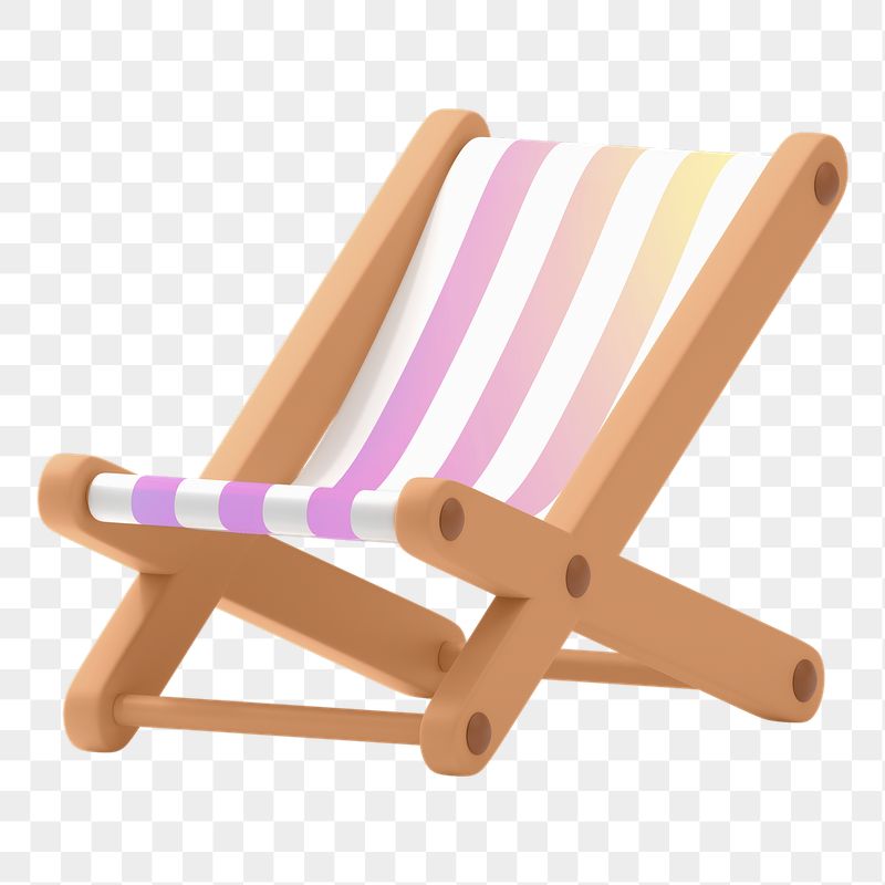 Png aesthetic folding chair sticker, | Free PNG - rawpixel