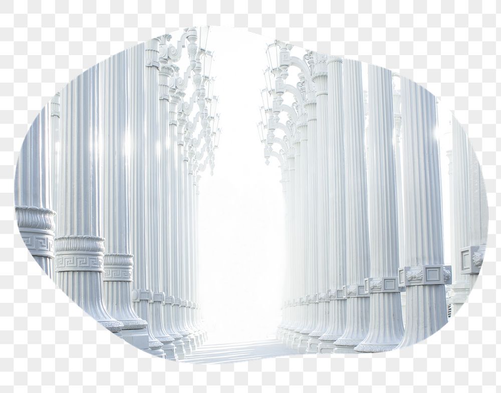 Png aesthetic white pillars badge | Free PNG - rawpixel