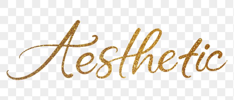 PNG aesthetic word, gold glittery | Free PNG - rawpixel