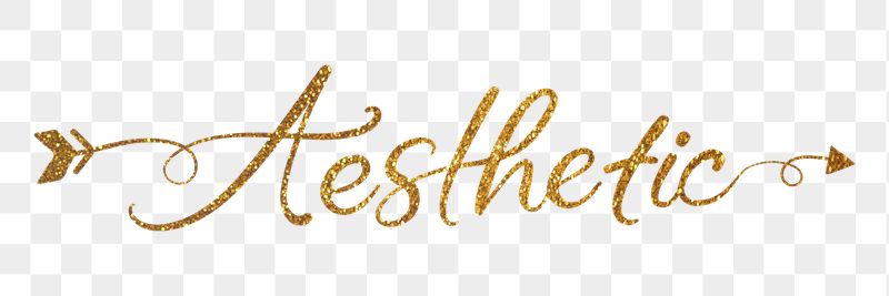 PNG aesthetic word, gold glittery | Free PNG - rawpixel