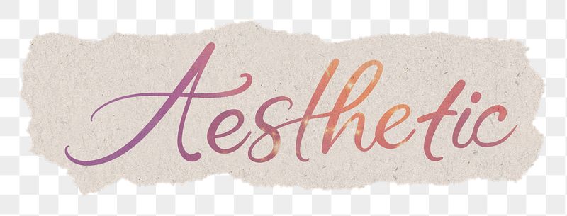 PNG aesthetic word, ripped paper, | Free PNG - rawpixel