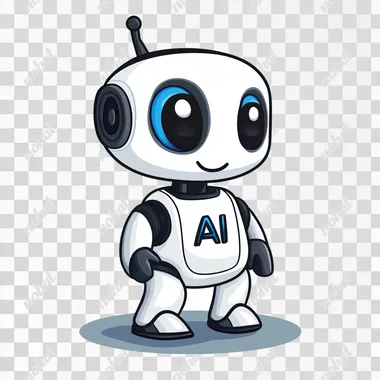 PNG AI Robot Logo Design: Adorable Friendly Technology with Letter A