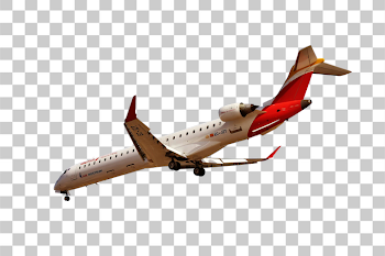 PNG Airplane Taking Off Against a Clear Sky