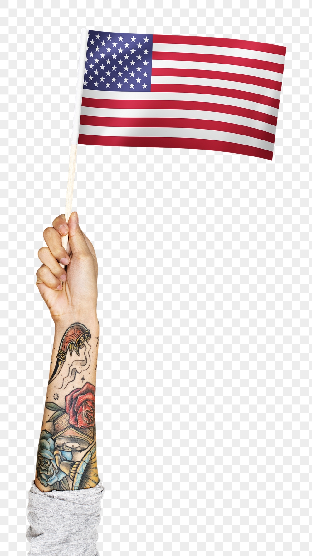 Png America's flag in tattooed | Free PNG - rawpixel