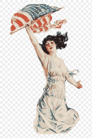 Png American flag lady, freedom | Free PNG - rawpixel