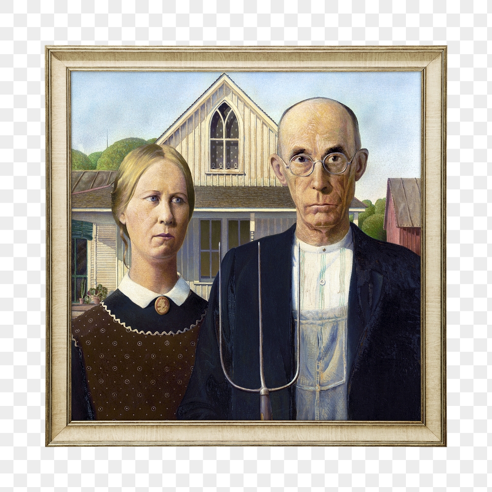 Png American Gothic, Grant Wood, | Free PNG - rawpixel