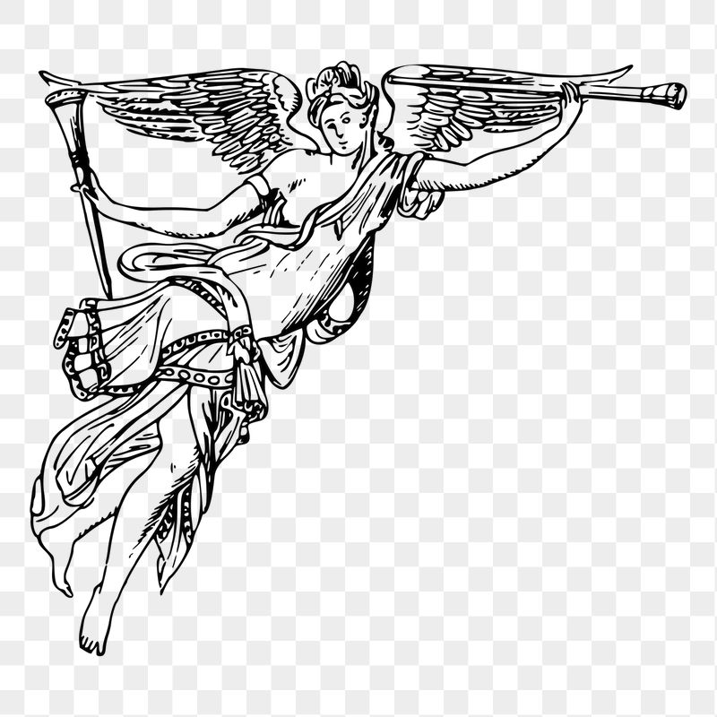 Png angel with horn sticker | Free PNG - rawpixel