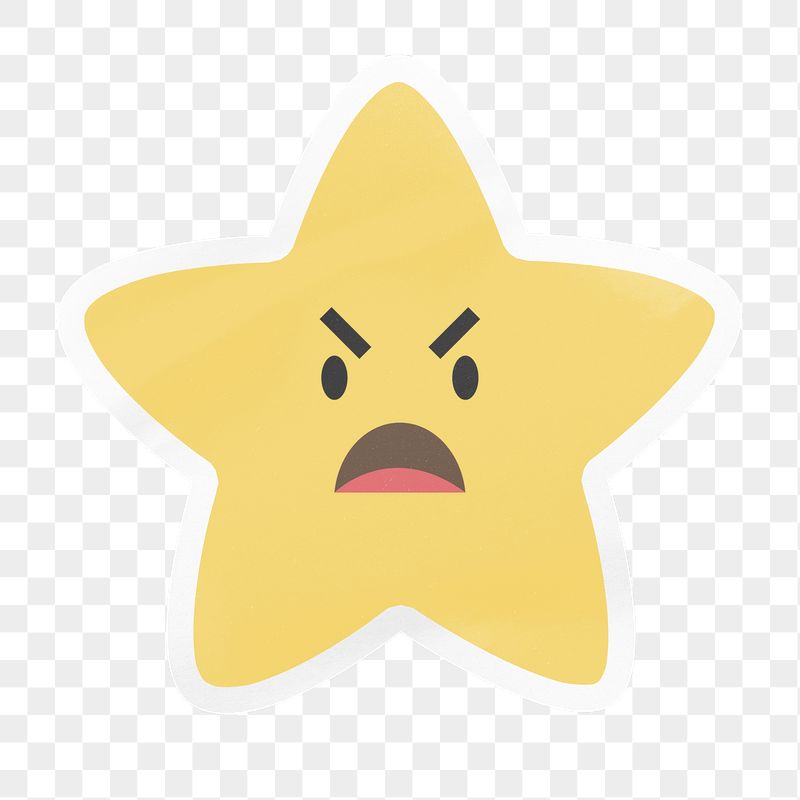 PNG angry star emoji, digital | Free PNG - rawpixel