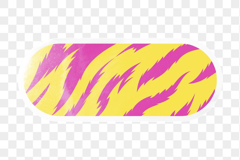 PNG animal print, neon tiger | Free PNG - rawpixel