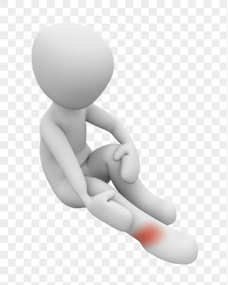 Png ankle pain cartoon sticker, | Free PNG - rawpixel