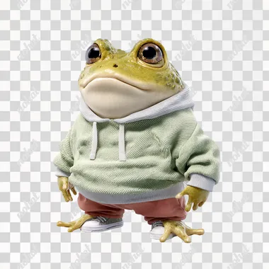 PNG Anthropomorphic Frog Character in Anime Style PNG Anthropomorphic Frog Character in Anime Style