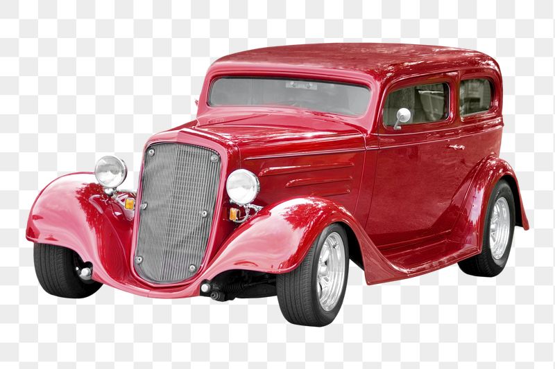 Png Antique red car sticker, | Free PNG - rawpixel