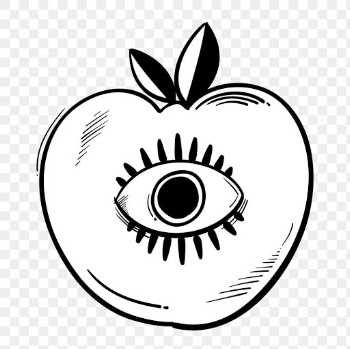 Png apple doodle cartoon teen sticker