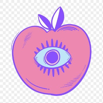 Png apple doodle cartoon teen sticker