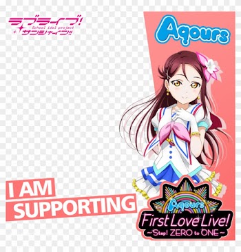 [png] Aqours Fll Photo Frame - Frame Png Anime