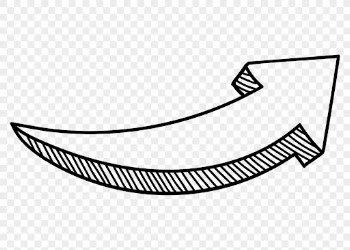 Png arrow sticker, hand drawn | Free PNG Sticker - rawpixel
