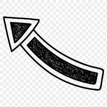 Png arrow sticker, hand drawn | Free PNG Sticker - rawpixel