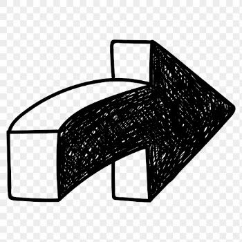 Png arrow sticker, hand drawn | Free PNG Sticker - rawpixel