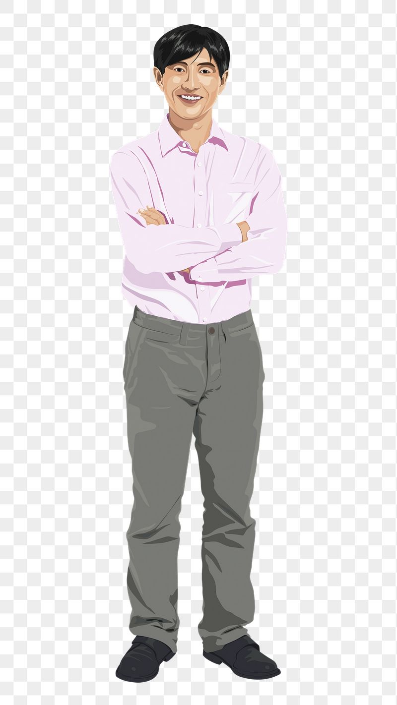 PNG asian man collage element, | Free PNG - rawpixel