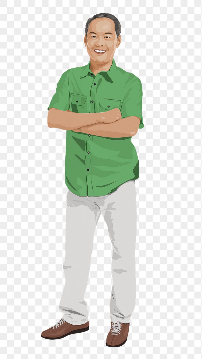 PNG asian man sticker, full | Free PNG - rawpixel