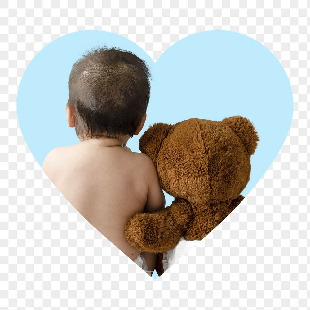 Png baby and teddy bear | Free PNG - rawpixel