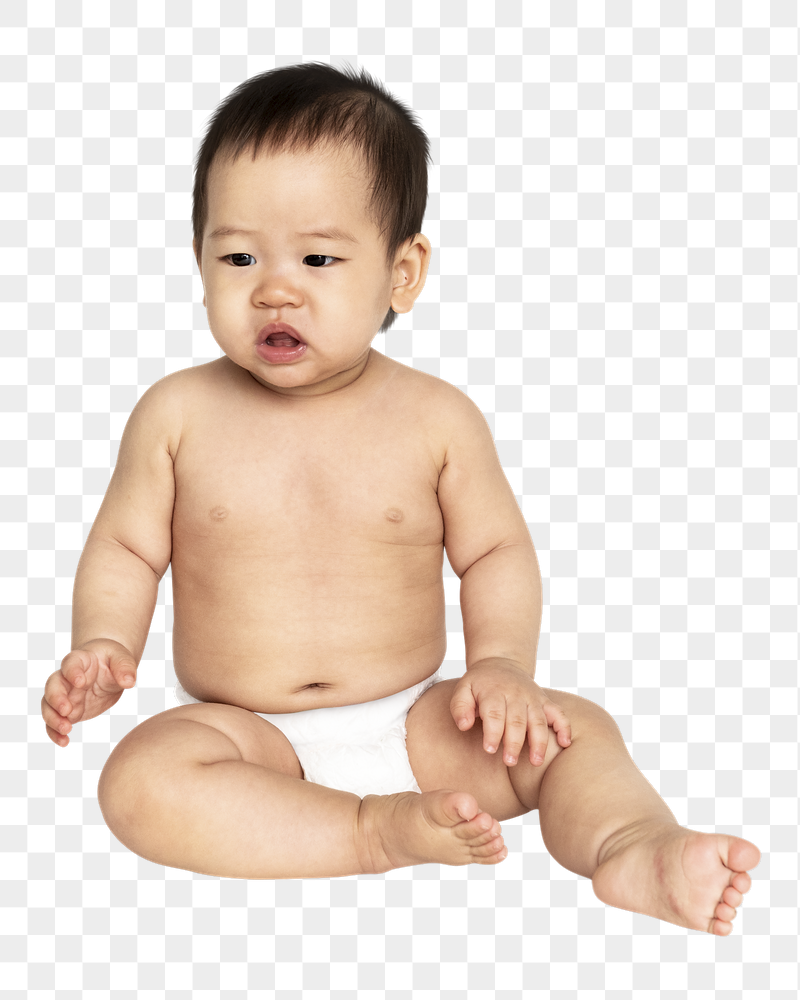 Png Baby in diaper sitting, | Free PNG - rawpixel